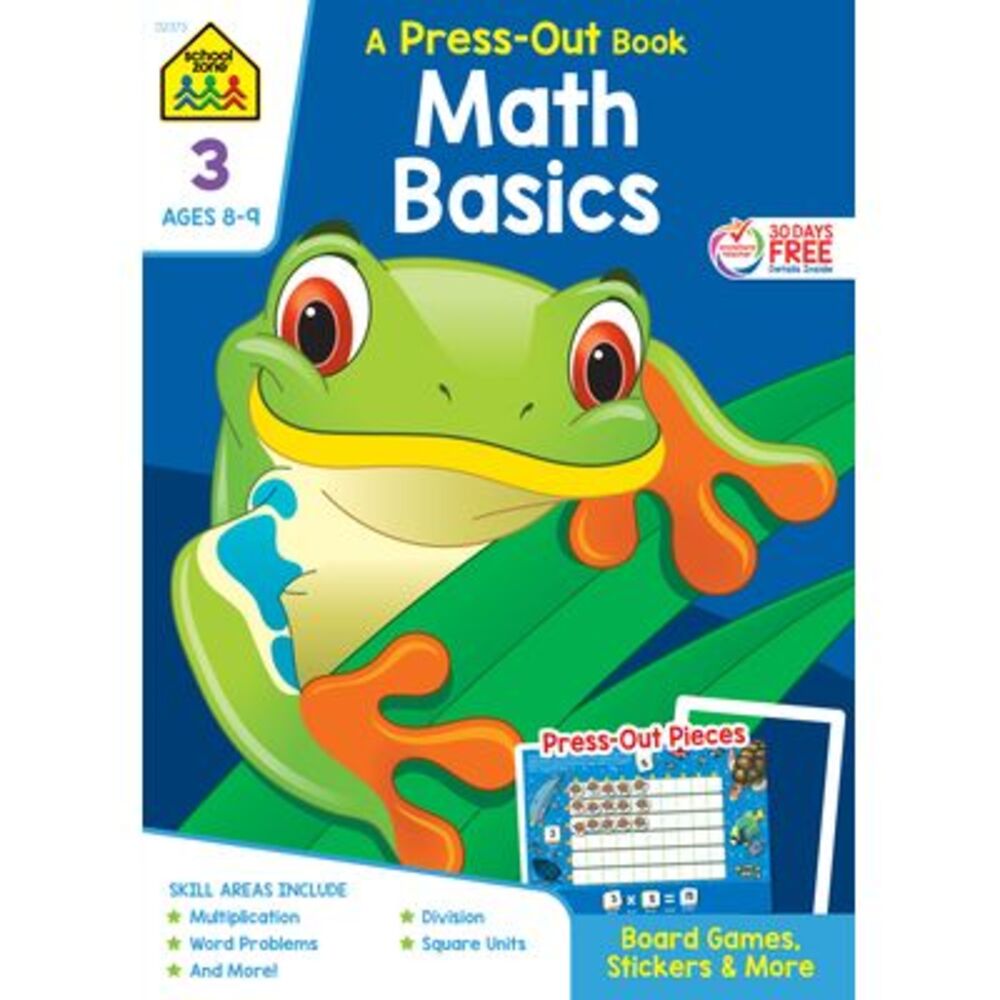 School Zone Math Basics Grade 3 Press-Out Workbook -- School Zone